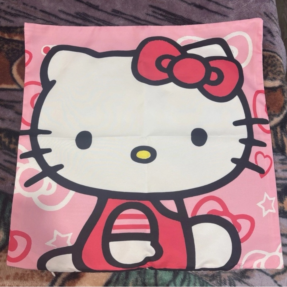 Sanrio Pink and Red Hello Kitty Pillow Cover